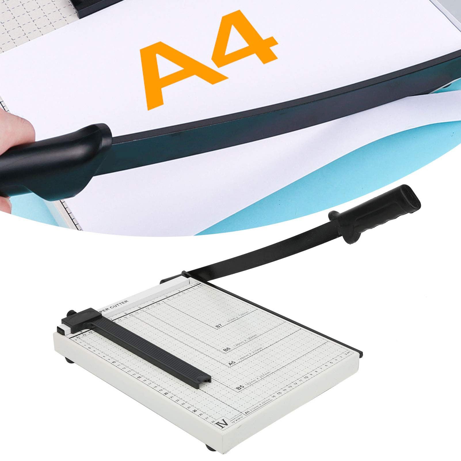 Tagliacarte, tagliacarte industriali, con funzioni di Sicurezza Automatiche, Secondo Righello Laterale, Ottimo per cartoncini, Artigianato, Coupon, Etichette e Foto. Tagliacarte per cancelli