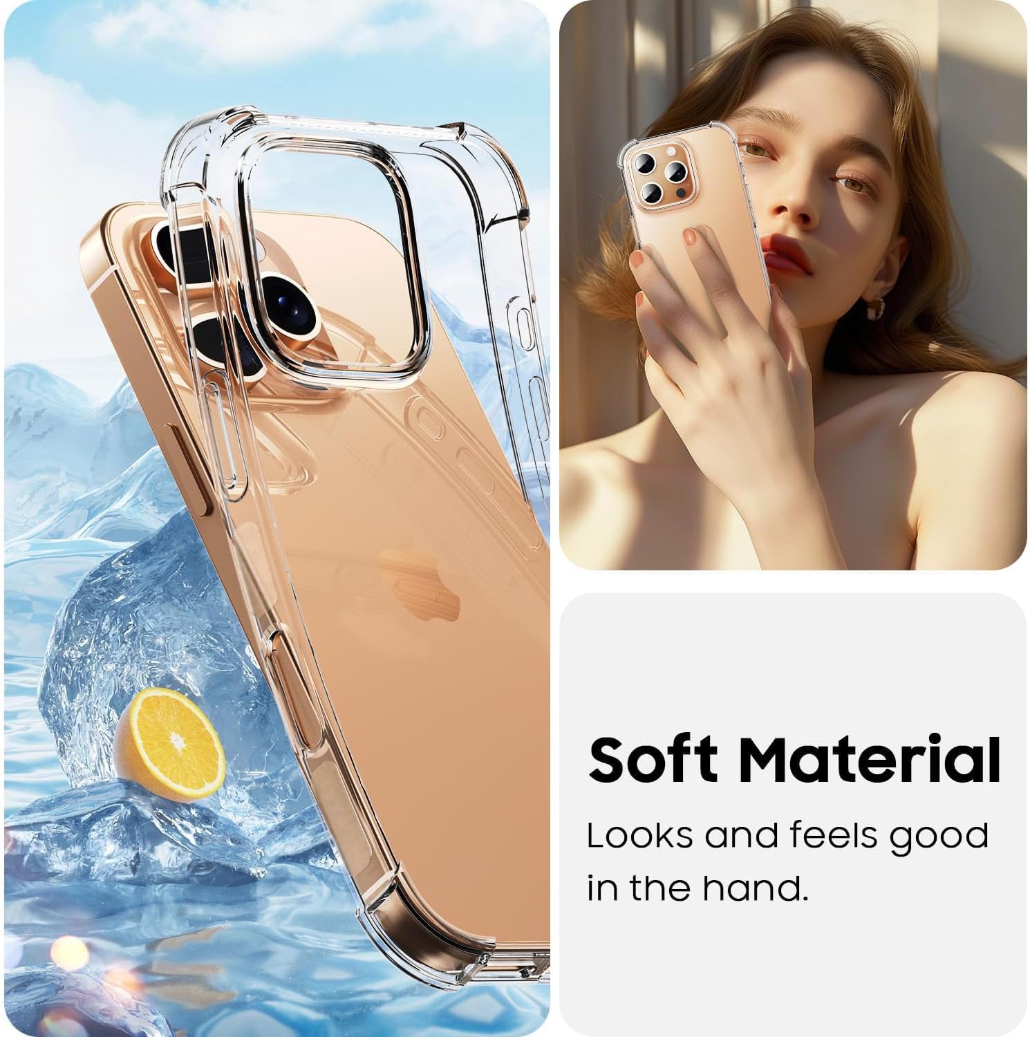 KP TECHNOLOGY Case For iPhone 16 Pro Max, iPhone 16 Pro Max Case With Reinforced Corners, Drop Protection Soft TPU Bumper Phone Case for iPhone 16 Pro Max (Clear) 4 71zkEa07pGL. AC SL1500