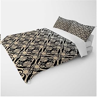YANFENQI California King Flannel Duvet Covers Cream Coloured Vintage Texture Cottage Core Bedding for Kids Teens Adults (California King,104
