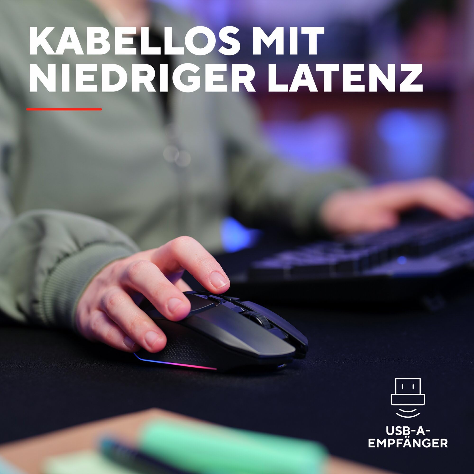 GXTrust Vylax Wiederaufladbare Kabellose Gaming Maus, Schwarz – Ansicht 4