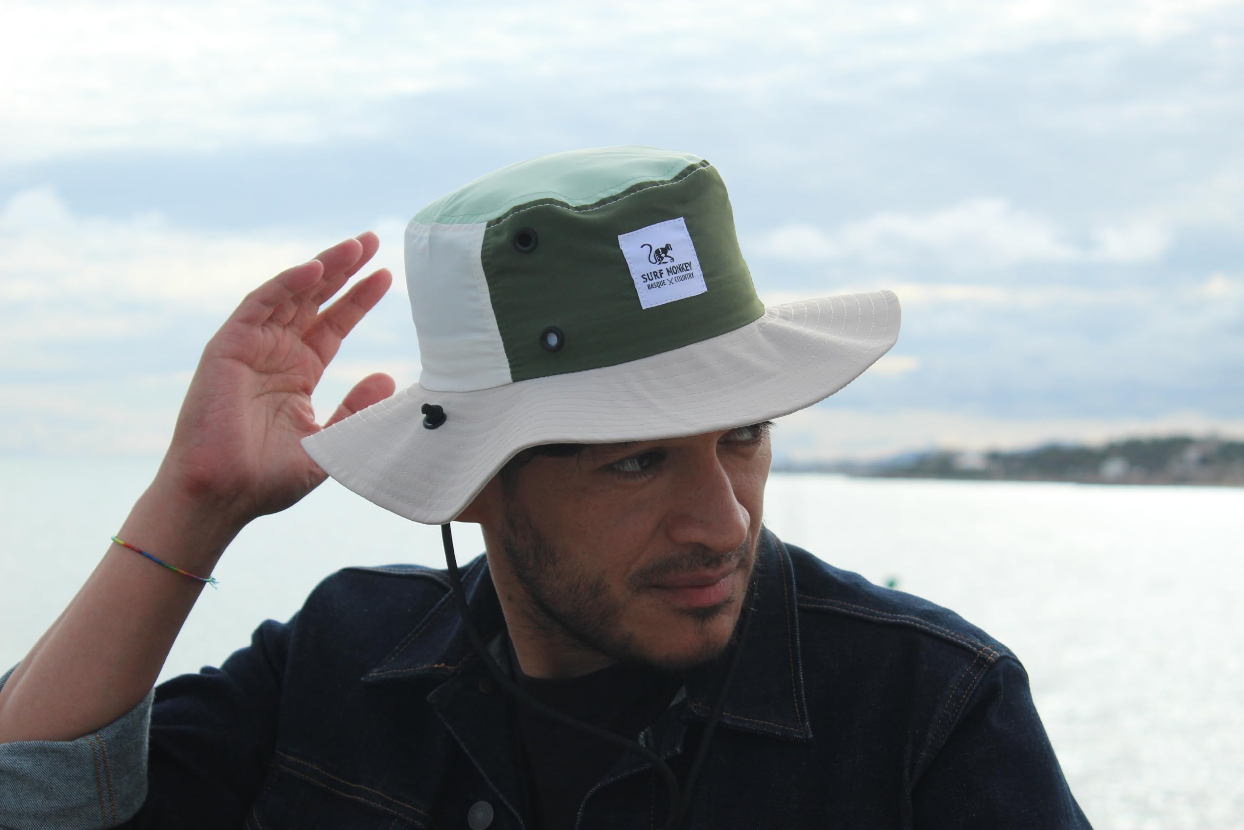 Surf Monkey Boonie Hat Impermeable con Cuerda Hombre/Mujer - Talla única - Poliester Reciclado