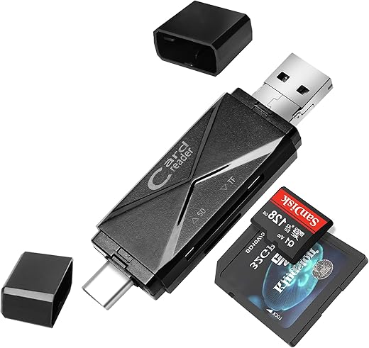 Nuxarkp Lettore Schede SD/Micro SD USB-A Tipo C con Funzione OTG -...