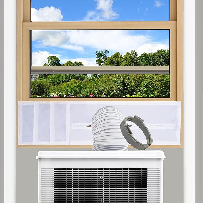 Buy Portable AC Hung Window Seal with Exhaust Hose Couple for Portable