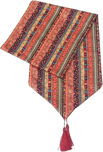 HOMSFOU Hawaii Decor - Camino de mesa, bufandas, delicado, mantel bohemio, decoración de comedor para mesa, decoración de escritorio, mesa sureste,