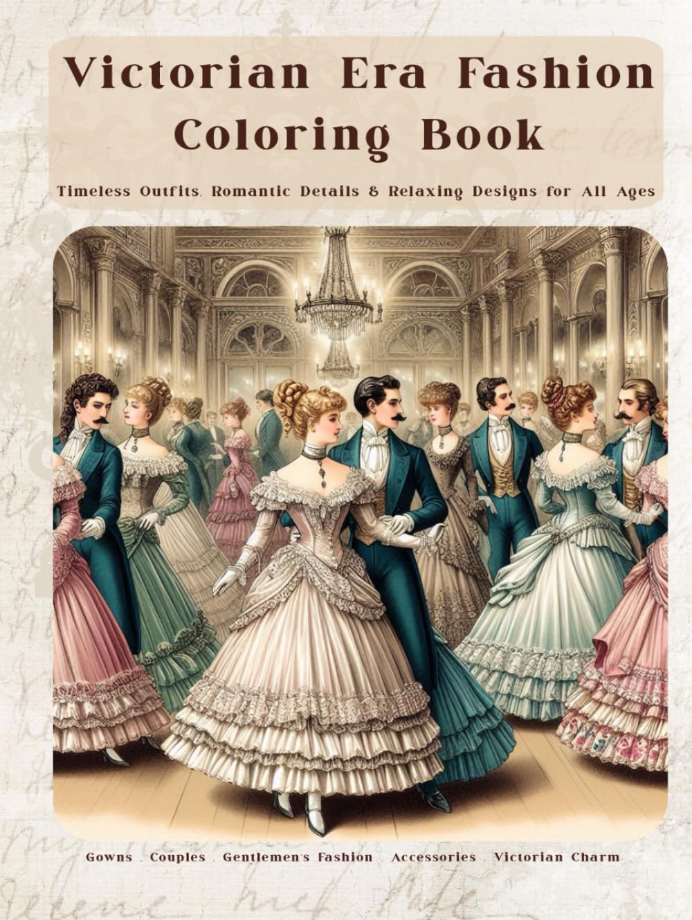 Victorian Era Fashion Coloring Book: Timeless Outfits, Romantic Details & Relaxing Designs for All Ages, relaxation, mindfulness, period drama fans, vintage style lovers