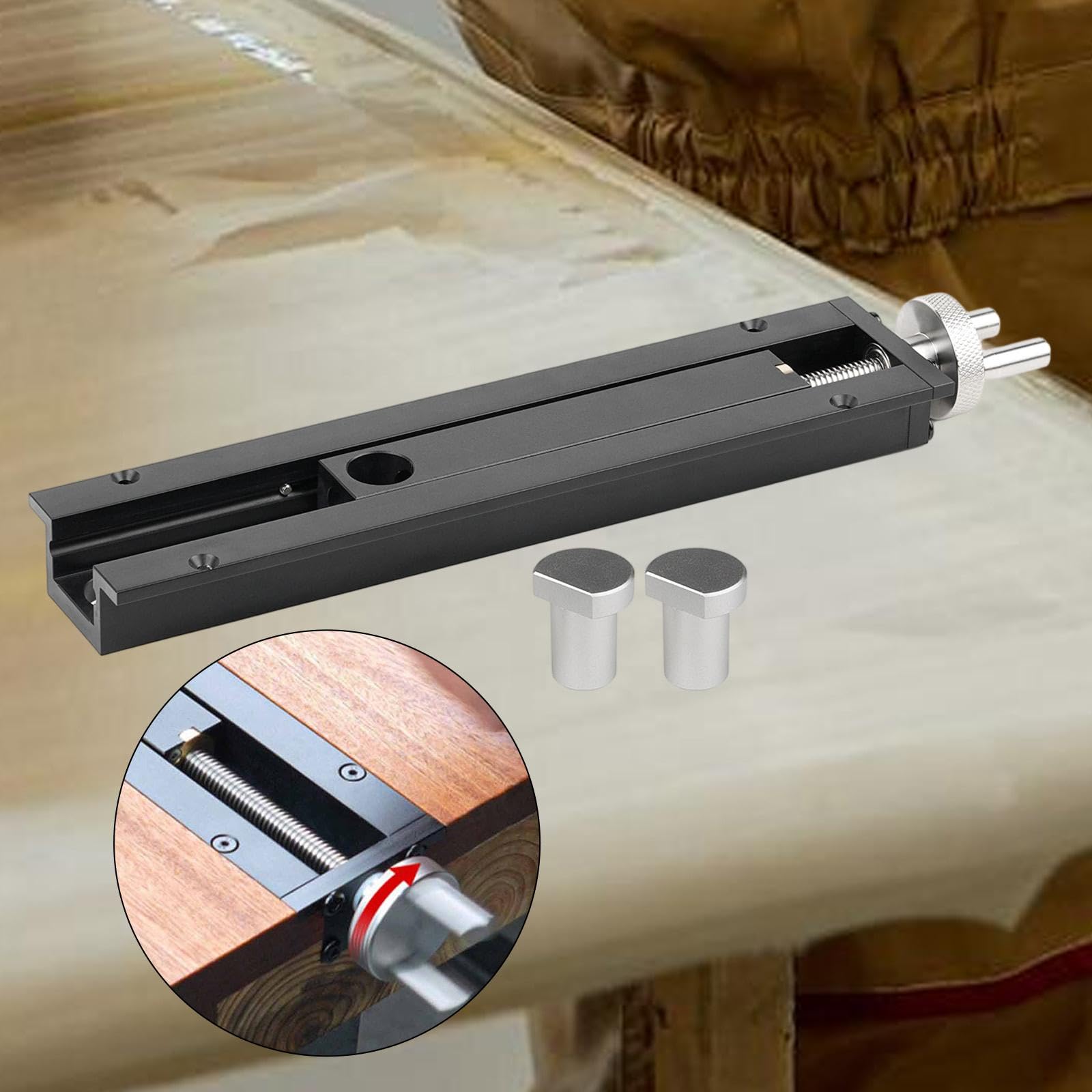 Qianly Mordaza de Carpintería de para Mesa de Trabajo Cabeza Giratoria Y Pinza Ajustable con Función de Sujeción Rápida Fabricada en, Estilo E
