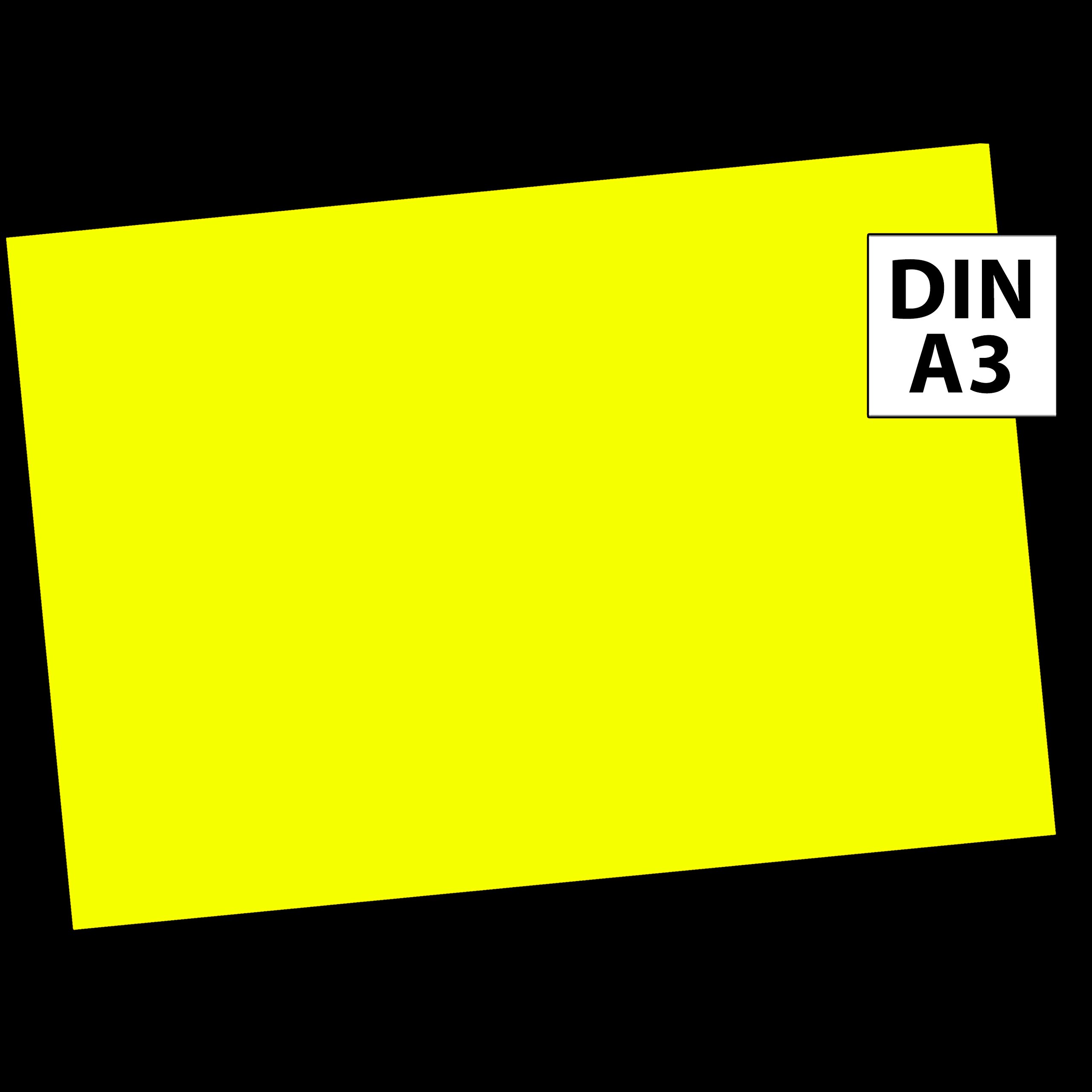 Neonpapier Extrem Grell NEON Gelb 250 Blatt DIN A3, 80 g/qm Briefpapier, Leuchtpapier Party Deko Bastel Papier
