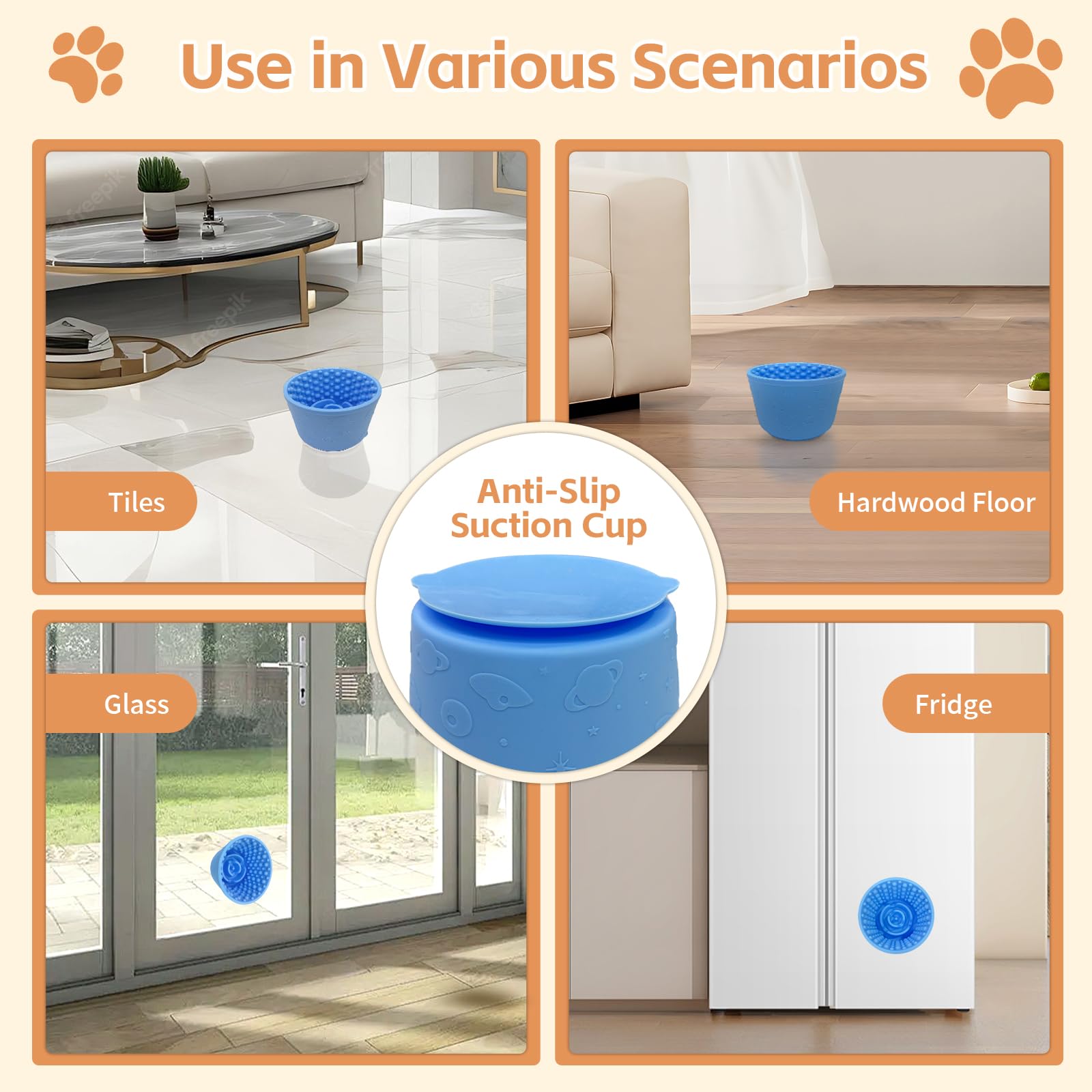 Cuenco para lamer perros, plato de silicona antiasfixia para mascotas, dispensador de golosinas de alimentación lenta para aliviar la ansiedad, cuenco antideslizante para lamer perros, juguete