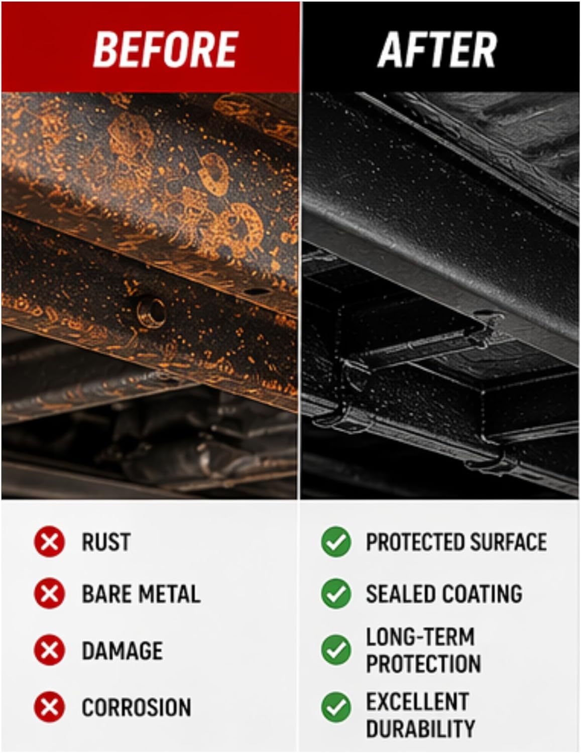 Fast Drying Rubberized Undercoat (U133) – 22 oz | Paintable, Rust Prevention & Protective Sealer