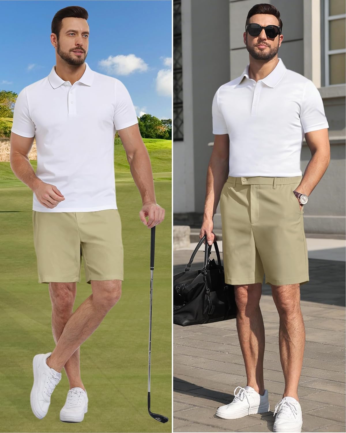 Mens Golf Shorts 7" Stretch Casual Dress Shorts Lightweight Hiking Shorts Quick Dry Athletic Shorts with 5 Pockets - Image 6