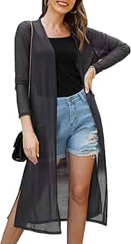 Cardigan Donna Leggero Estate - Coprispalle Manica Lunga Per Spiaggia E Casual - Foto 4