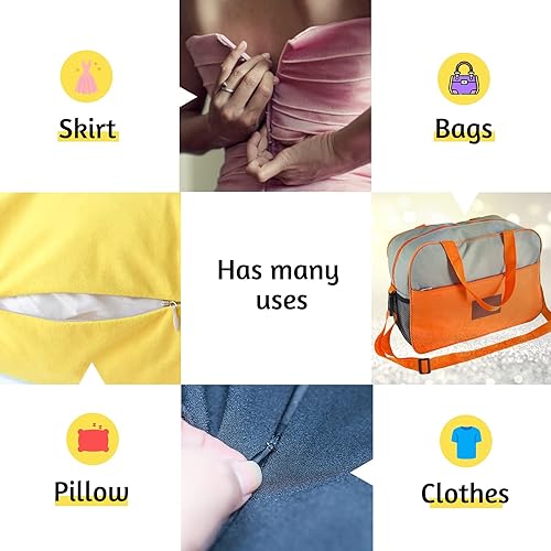 Miniatura 7 de DOITEM - 15 cremalleras invisibles de nailon multicolor para coser y manualidades, 15 colores