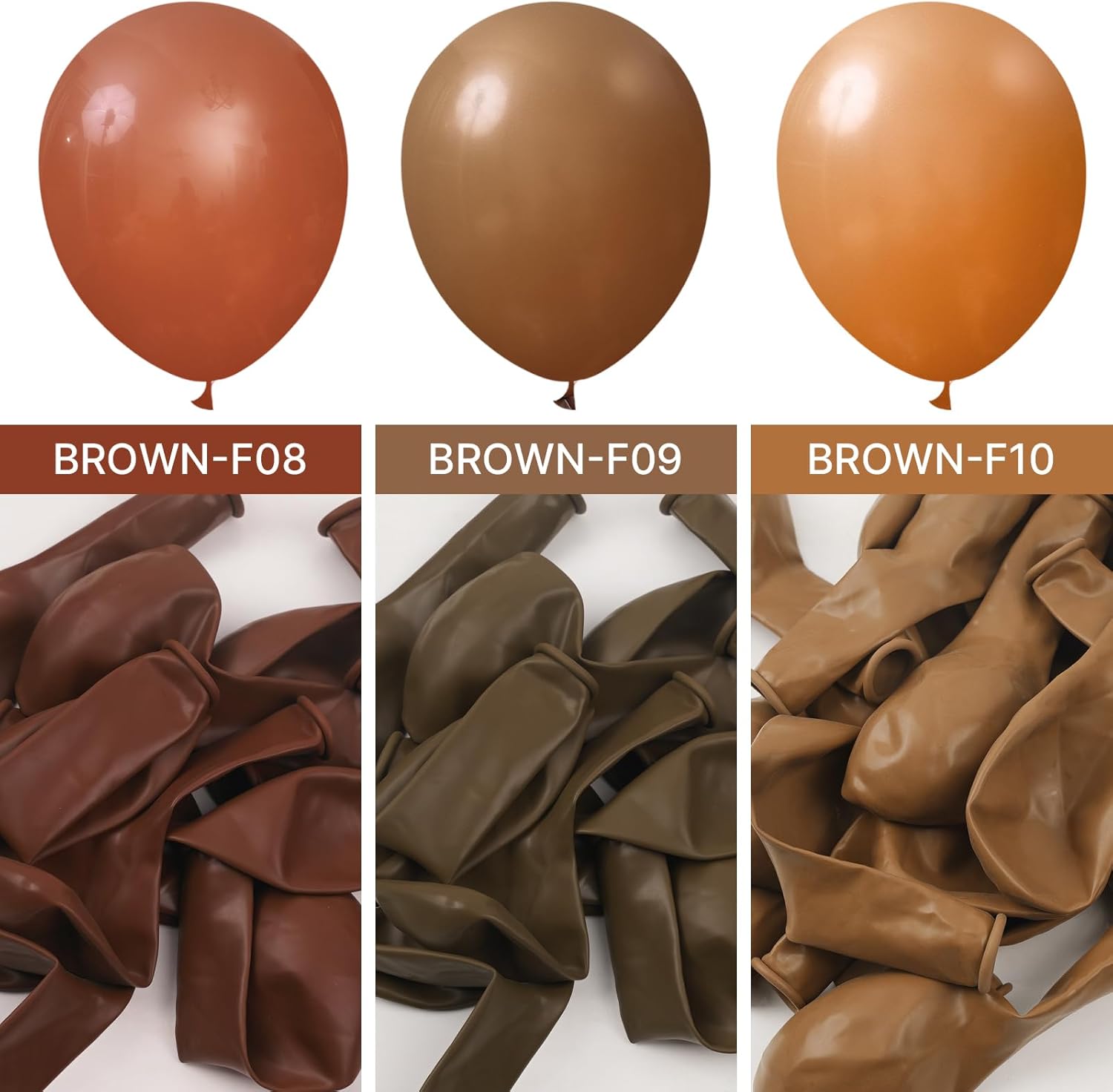 PartyWoo Brown Balloons 100 pcs Different Sizes of 18 12 10 5 Inch Boho Neutral Coffee Dark Brown Balloon Arch Kit Garland for Wedding Baby Shower Gender Reveal Birthday Party Decorations Brown-F09