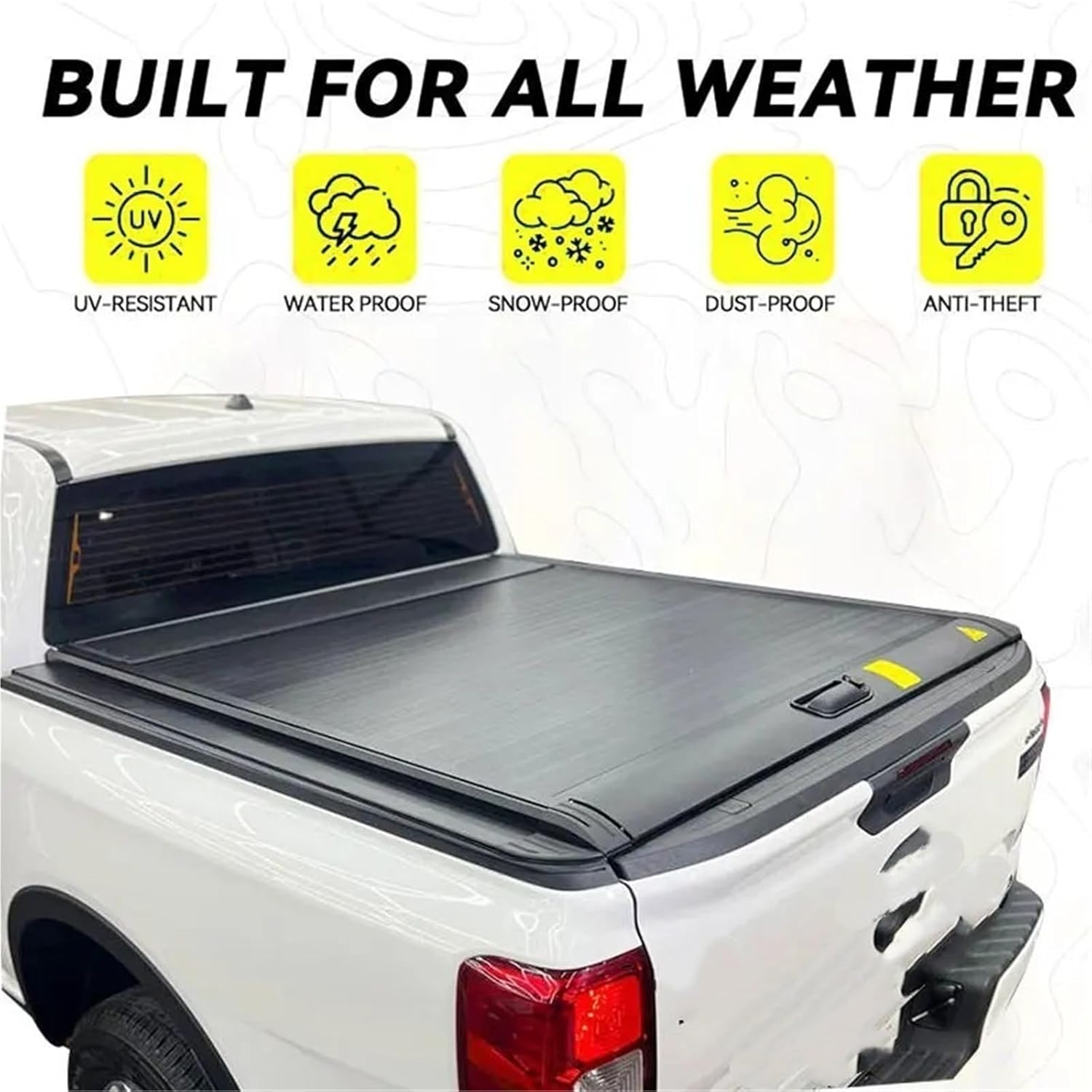 High-end 8ft Aluminum Alloy Truck Bed Waterproof Tonneau Cover F150 Retractable Pickup Roller Lid Shutter Accessories