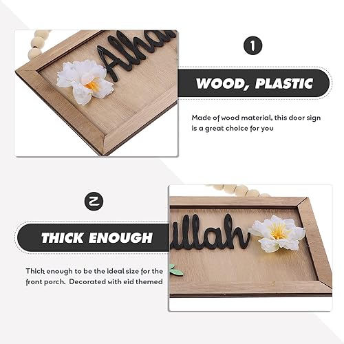 Miniatura 9 de UPKOCH Letrero de madera, placa de madera para el hogar, colgante de puerta, porche, decoración de pared