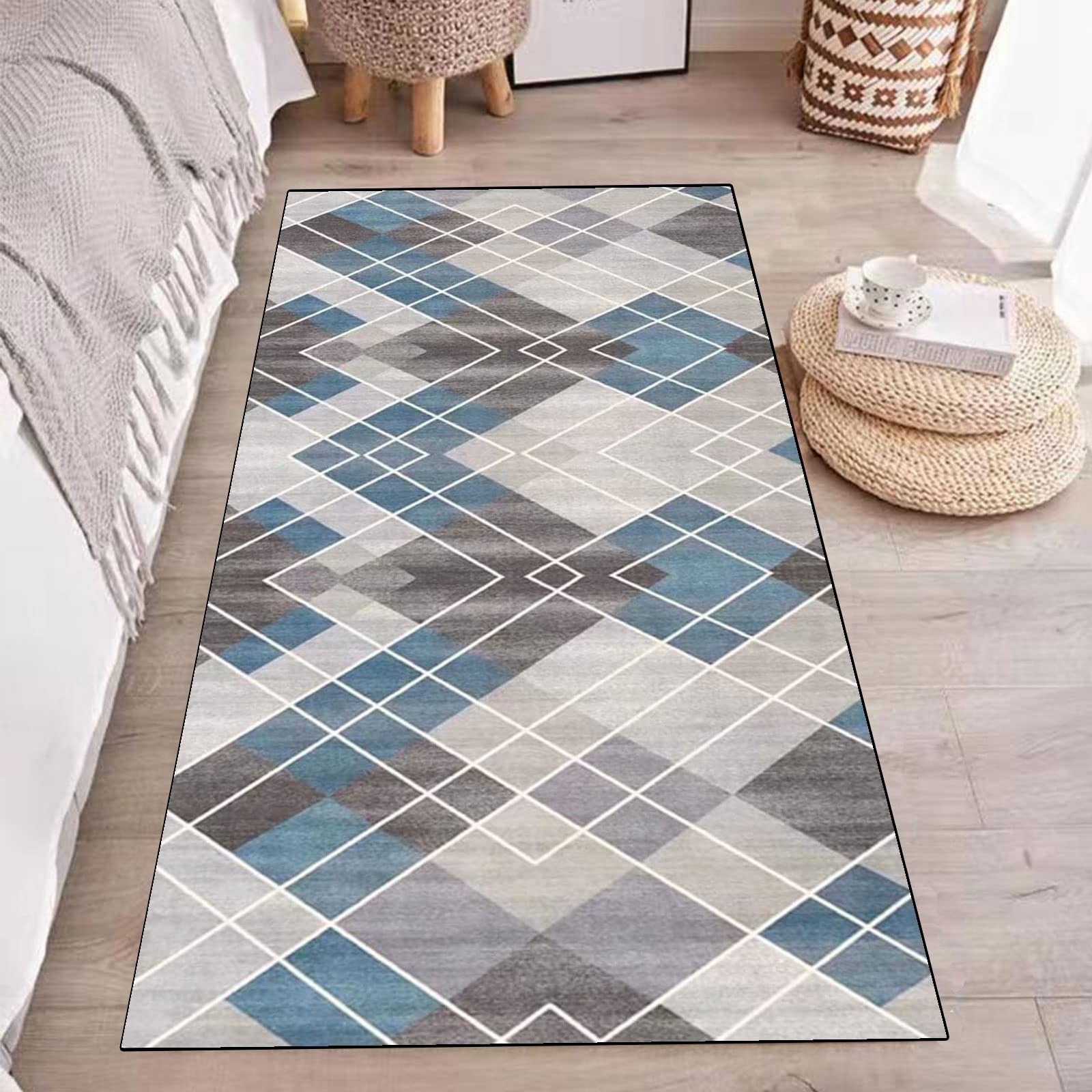 Teppichläufer Modern Küchenläufer Niederflor Flurläufer,Bunter Modern rutschfest Waschbar,für Korridor,Schlafzimmer,Innen Wohnzimmer,Küche - Anpassbar