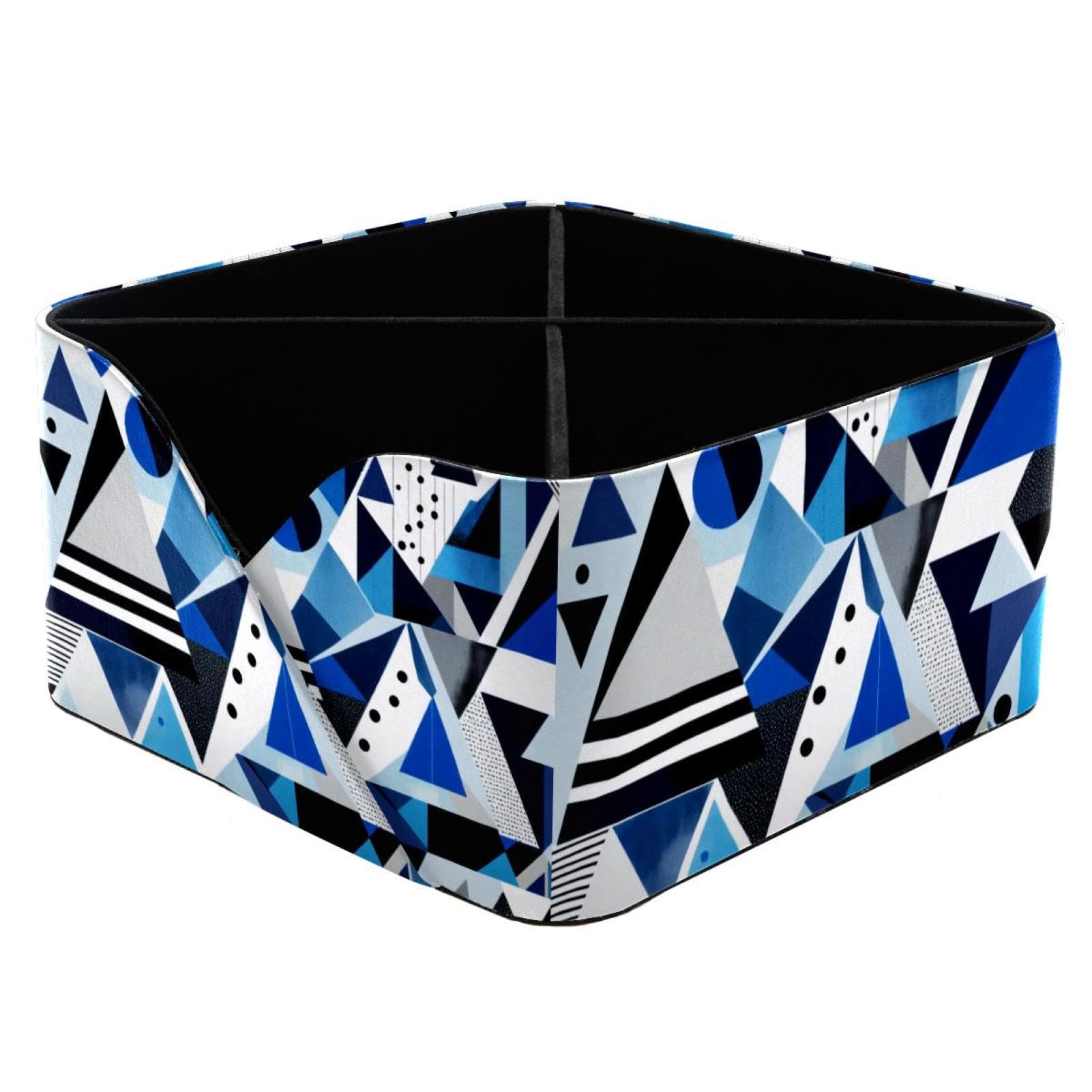 Porte-stylos géométrique abstrait bleu pour bureau moderne