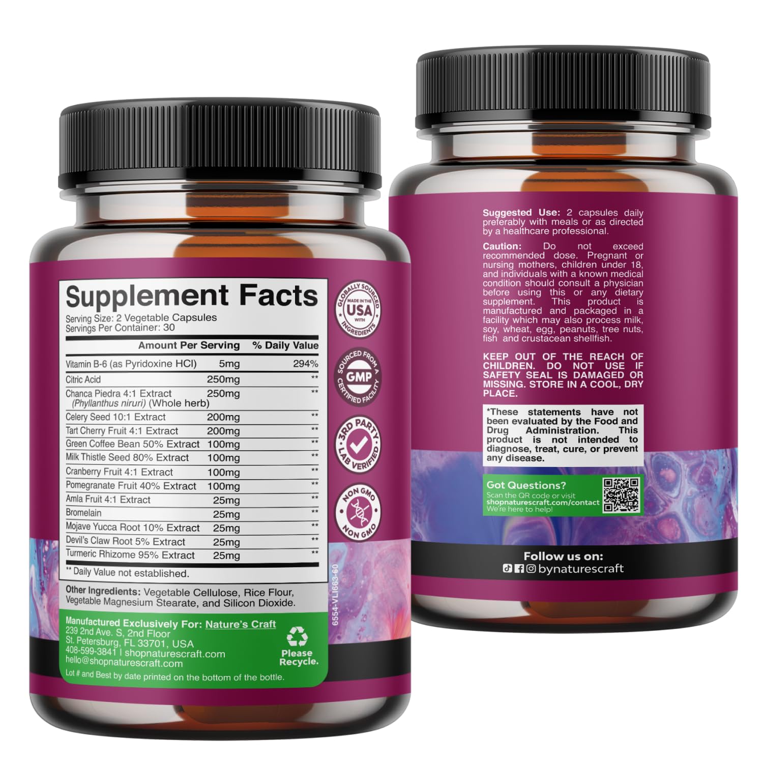 G-Cleanse Uric Acid Supplement - Movement & Kidney Support - 60 Count — Amazon image 7
