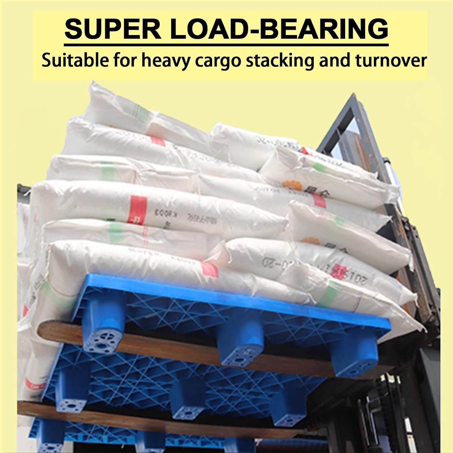 HNDHOPMC 2 Pieces Plastic Pallets, Polyethylene Pallets, Waterproof Storage Grid Mats, Suitable for Supermarket Pet Warehouse Outdoor Storage