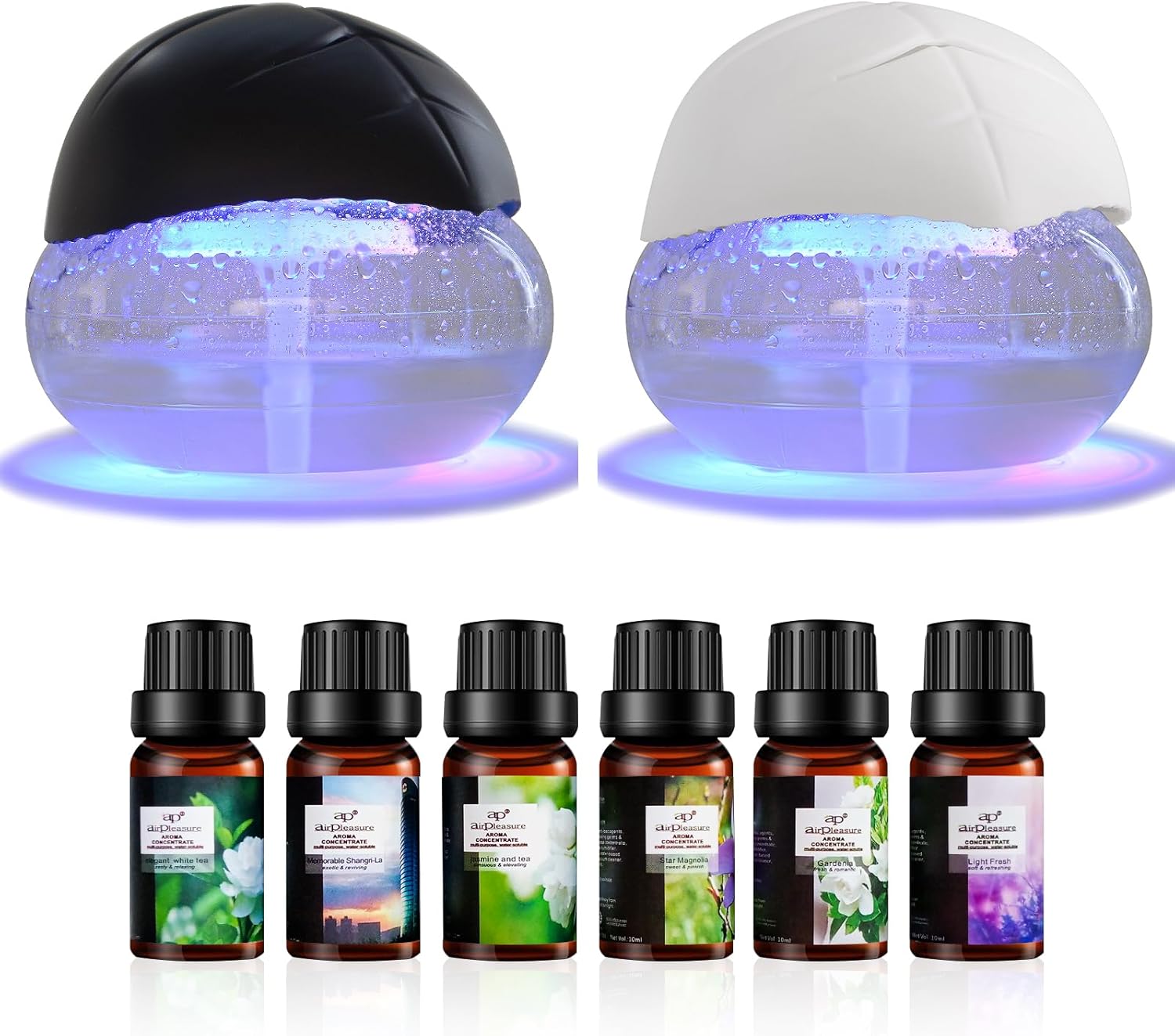 Water Based Purifier Air Purifier, Air Washer with 7-Color Night Light- Plus Essential Oil Diffuser Pack