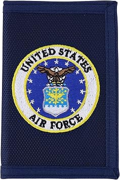 Armycrew Military Theme Embroidered Trifold Wallet Airforce, One Size