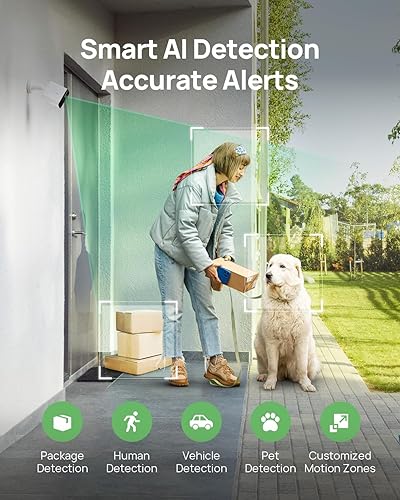 Miniatura 7 de Anona Aurora - Cámaras de seguridad solar 4K inalámbricas para exteriores, alimentación permanente con panel solar, visión nocturna a color de 8 MP,