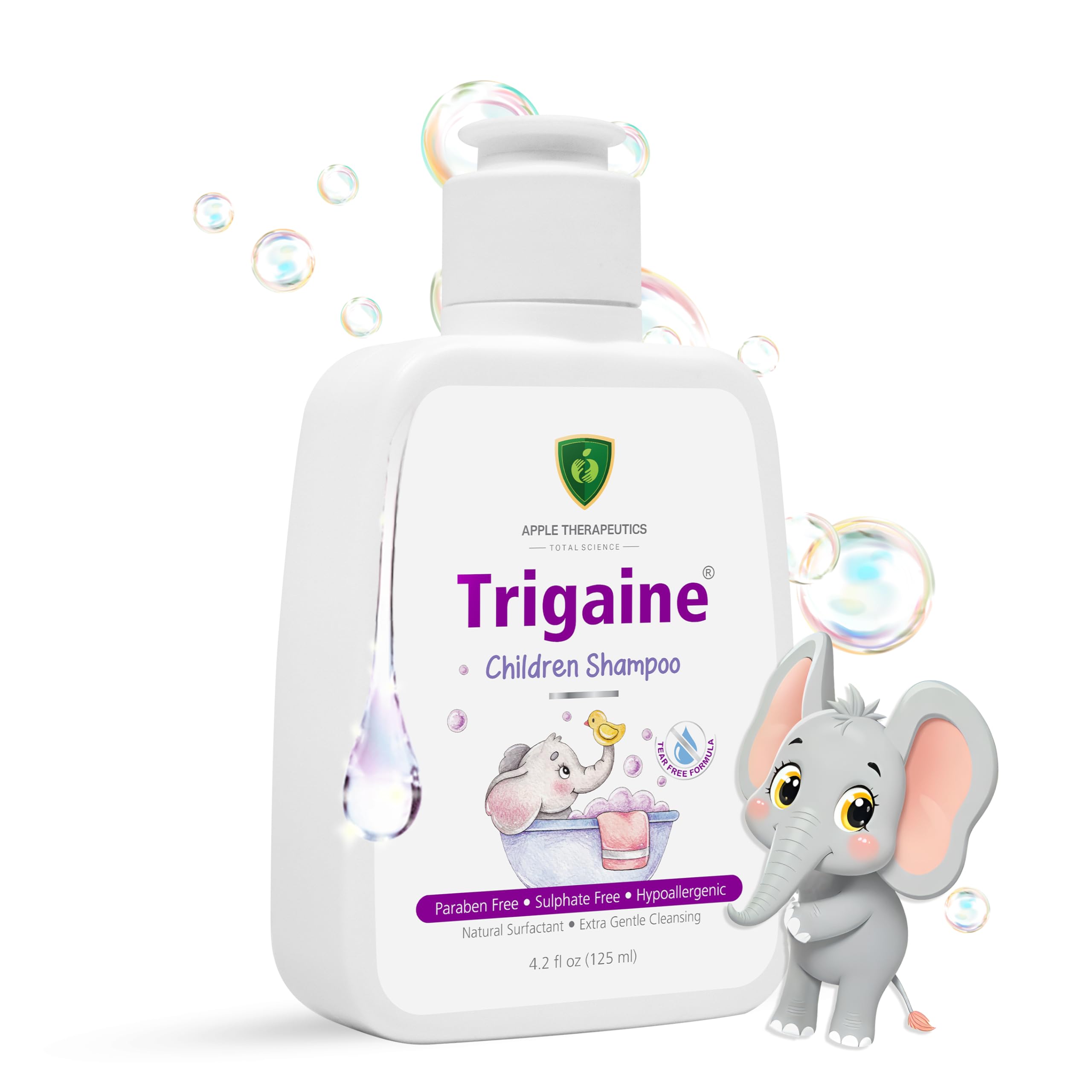Trigaine Children Shampoo 125ml | Tear-Free & Natural Surfactant Baby Shampoo for Gentle Daily Cleansing | Soft & Nourishing Hair Wash for Baby, Infants & Kids | With Suga® Nate & Aquaxyl-image-16