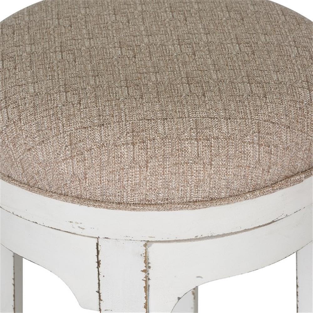 Liberty Furniture Industries Magnolia Manor Console Swivel Stool, W17 x D17 x H25, White
