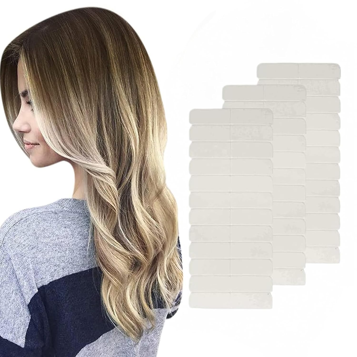 Full Shine Tape in Hair Extensions Human Hair 18 Inch Hair Extensions Tape in Color Dark Brown 3 Fading to 8 and 22 Tape in Hair Extensions 20Pcs 50Grams Balayage Tape Extensions and Replaceable Tape