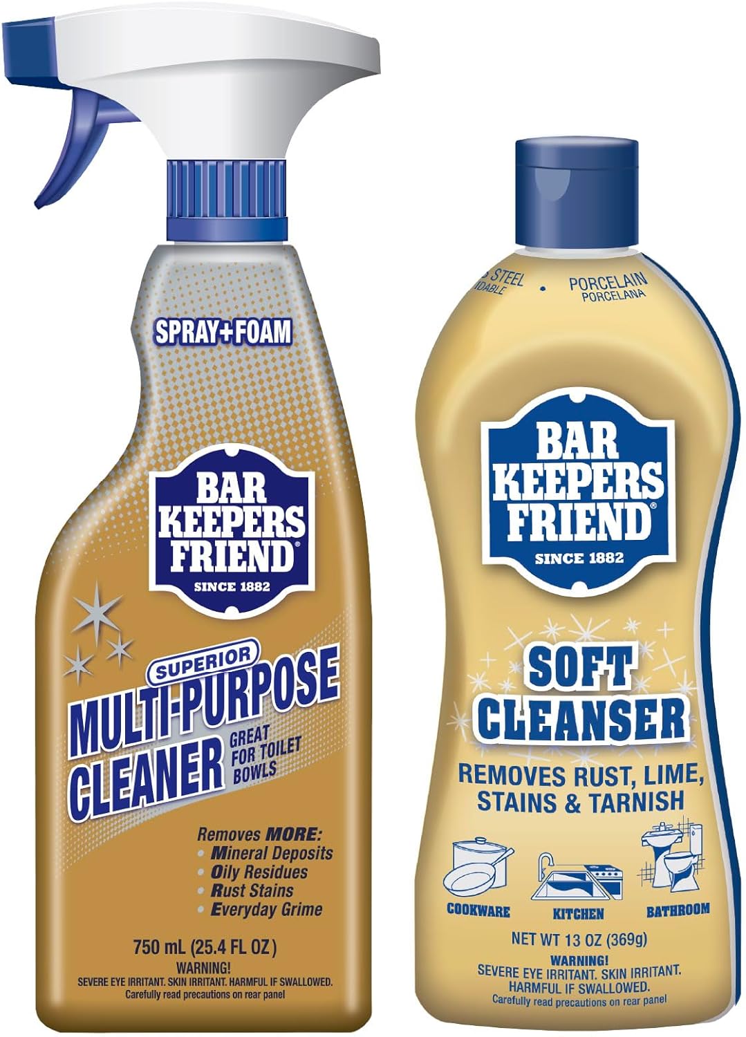 Bar Keepers Friend Soft Cleanser y MORE Spray+Foam Multiuso 25.4oz