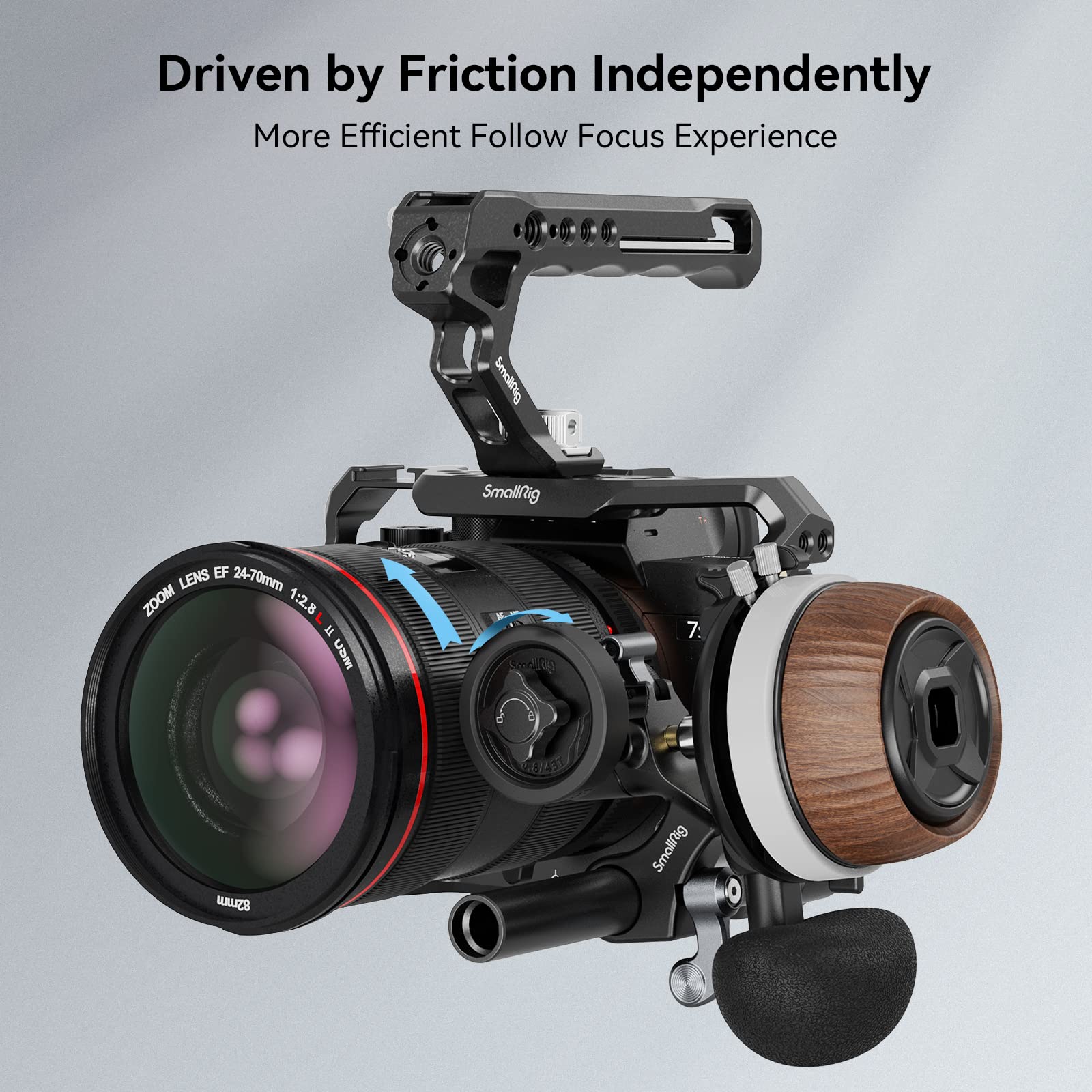 SMALLRIG Engrenage en Silicone pour Follow Focus, Entraîné par Friction Indépendamment, Compatible avec Les Engrenages Standard M0.8-43T, Prenant en Charge Les Objectifs SLR/sans Miroir - 3852