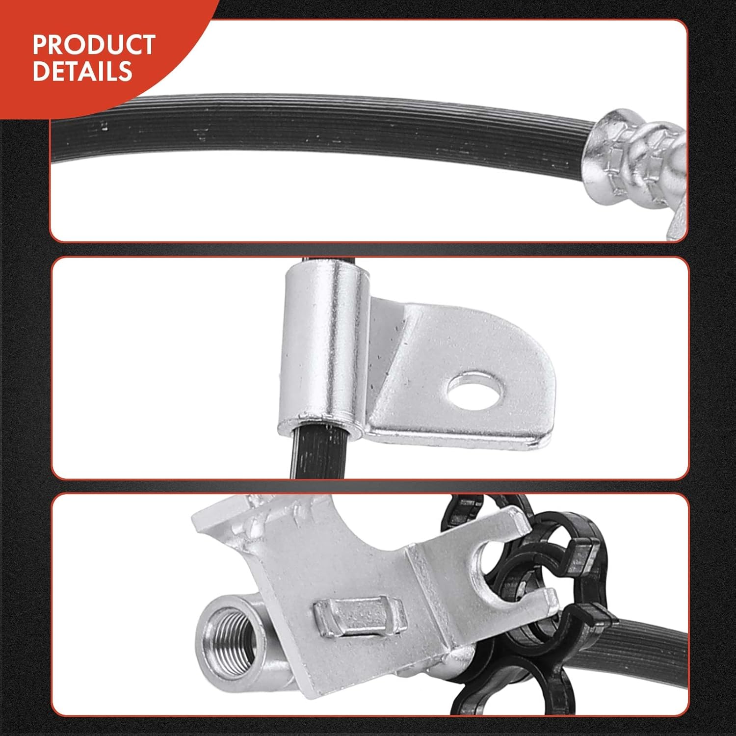 A-Premium Front Passenger Brake Hydraulic Hose Compatible with Ford and Lincoln Models - Expedition 2002-2006, Navigator 2002-2006, RWD - Replace# 2L1Z2078AA