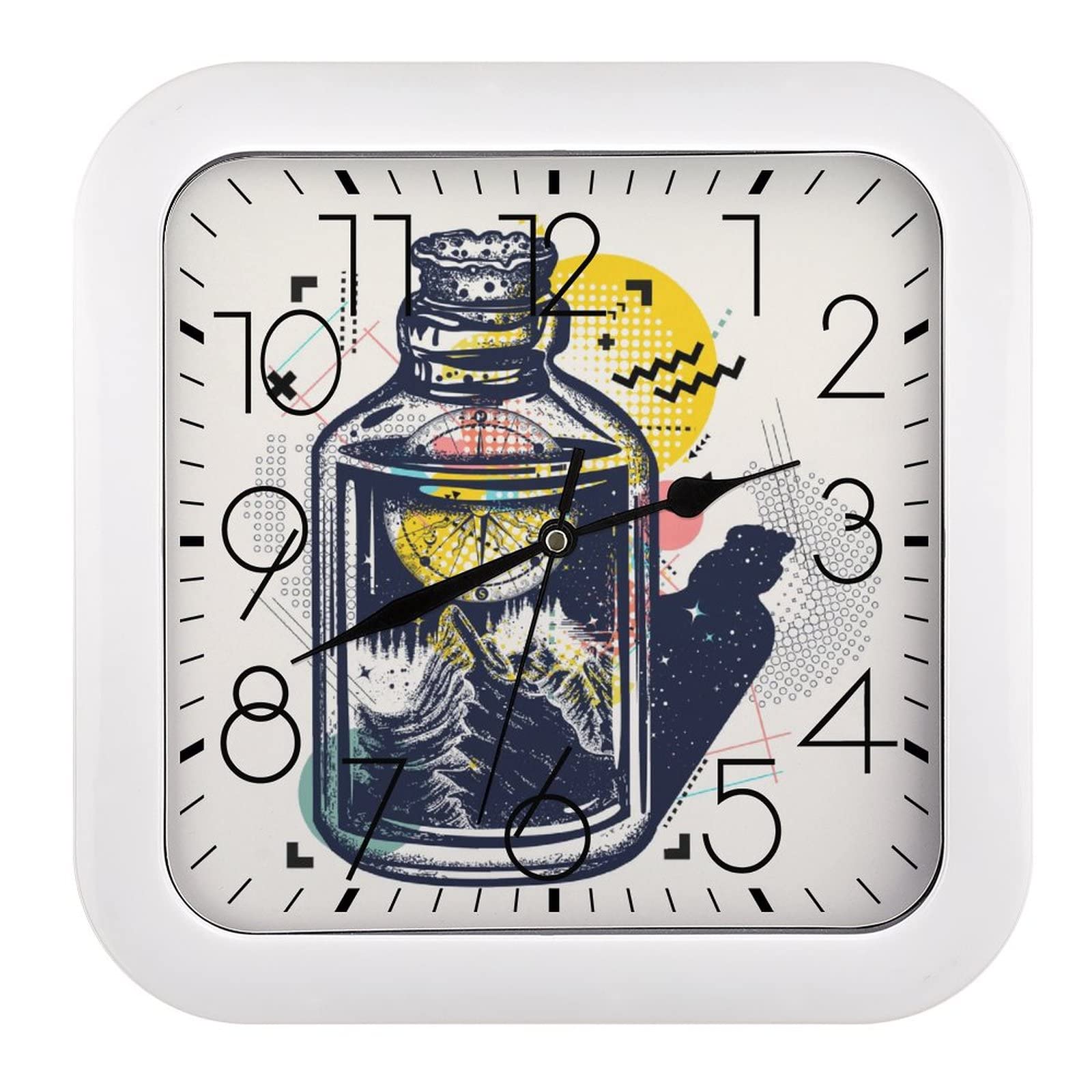 Horloge murale grands chiffres lisibles pour salon et cuisine