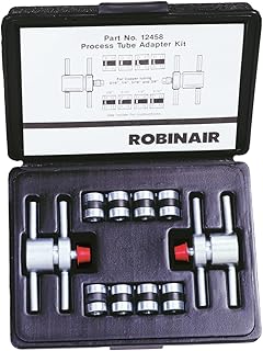 Robinair 12458 Process Tube Adapter Kit for 3/16", 1/4", 5/16", 3/8" Copper Tubing