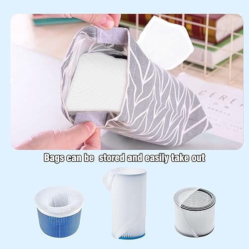 Miniatura 3 de 60 calcetines de filtro para piscina sobre el suelo y en el suelo, redes de piscina para limpieza, calcetines de malla ultra fina para cesta de