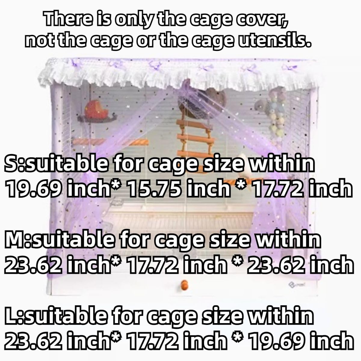Bird Cage Seed Catcher, Stretchy Mesh Skirt Cover for Round Square Cages, Sheer and Breathable Parrot Nylon Mesh Net Cover, Seed Guard Pet Cage Birds for Parrot Parakeet (Pink,L)