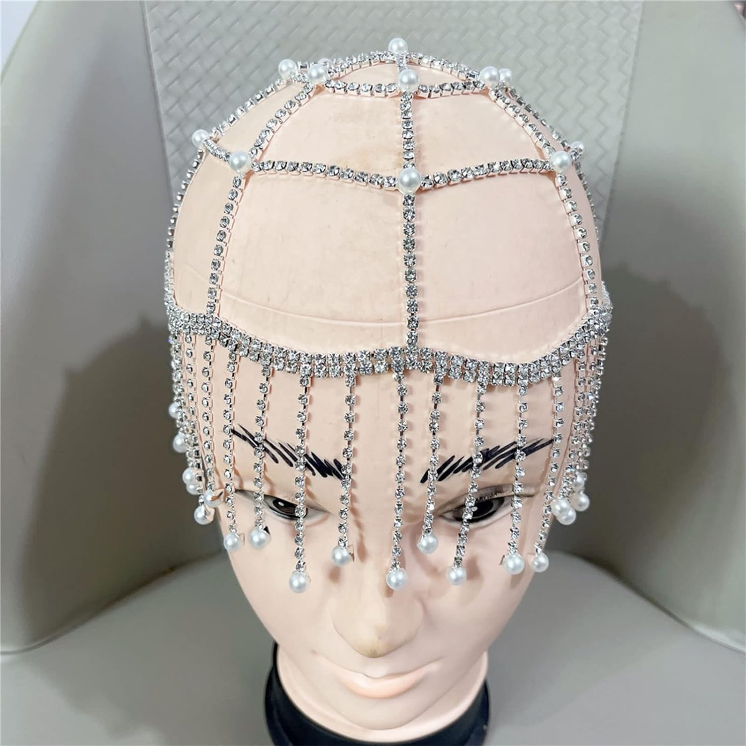 Bride Wedding Head Chain for Rhinestone Hair Chain Bridal Hair Accessories for Women and Girls Jewelry Wedding Headpiece for Women Bridesmaids Rhinestone
