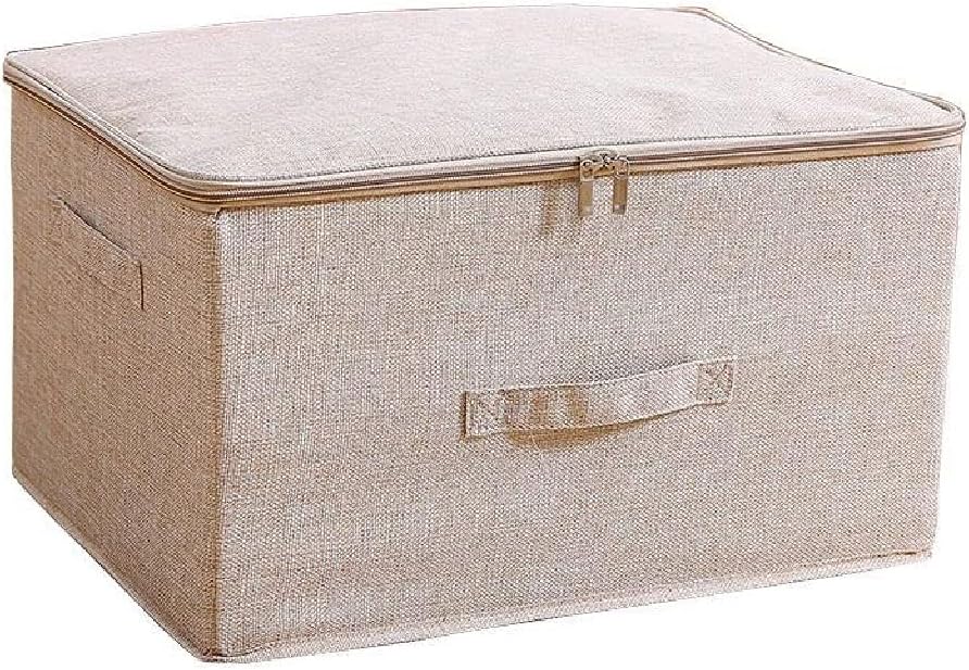 Storage Box Folding Dirty Clothes Hamper Storage Waterproof Clothes Bucket Laundry Basket Storage Basket (Color : Brown,) (Beige One Size)