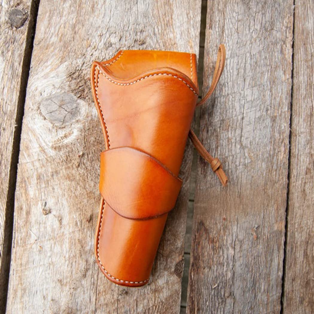 Średniowieczna kabura pistoletowa ze skóry PU, renesansowa piracka kabura skałkowa Western Cowboy Revolver Bag, do cosplayu, średniowieczny styl (czarny)