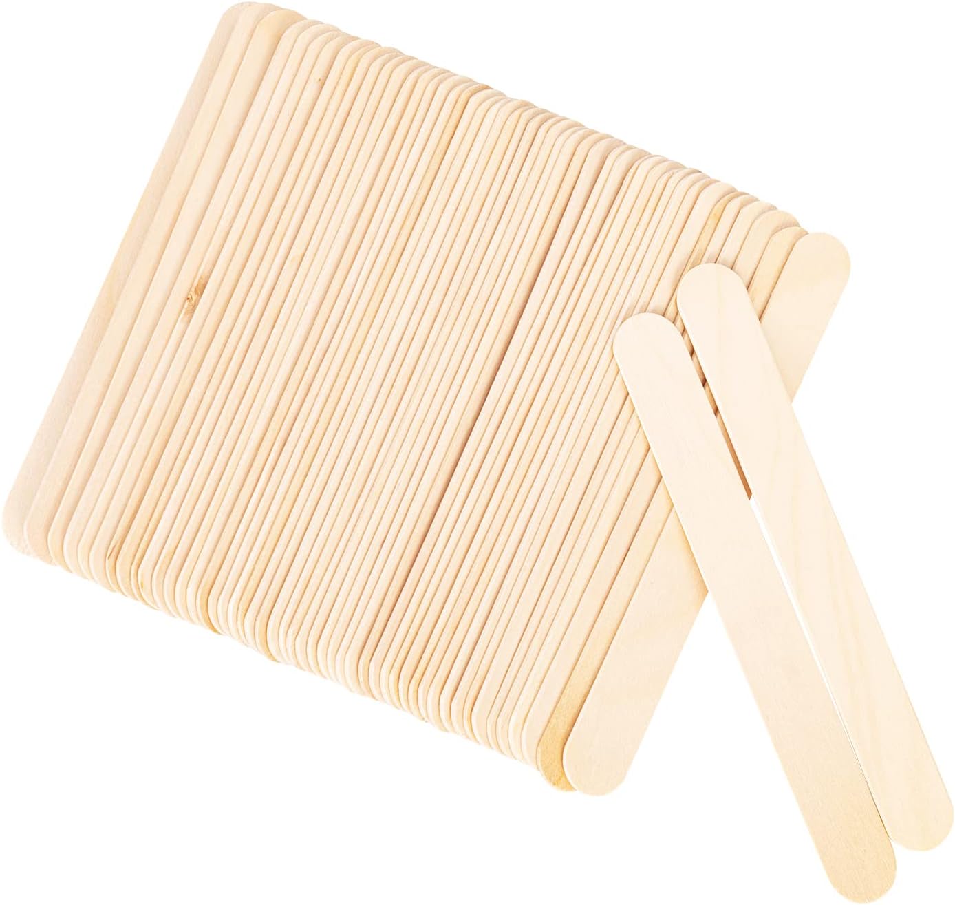 SmukdooDisposable Wooden Waxing Spatulas Wax Applicator Stickers for Body Facial Hair Removal,50PCS