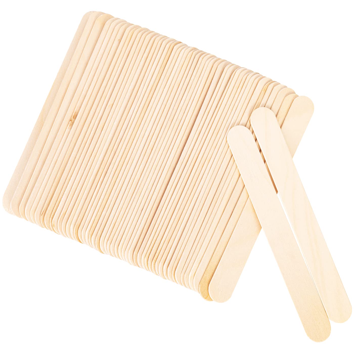 SmukdooDisposable Wooden Waxing Spatulas Wax Applicator Stickers for Body Facial Hair Removal,50PCS