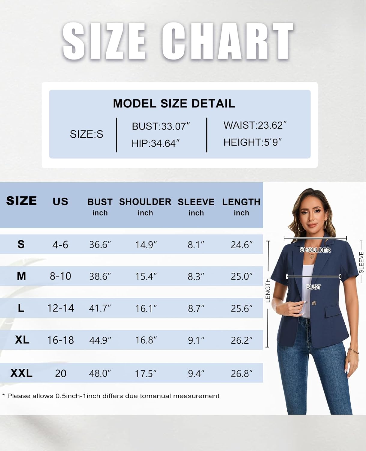 MINTLIMIT Women's Cotton Linen Blazer Jacket Short Sleeve Summer Casual Lightweight Button Lapel Blazers with Pockets - Image 7