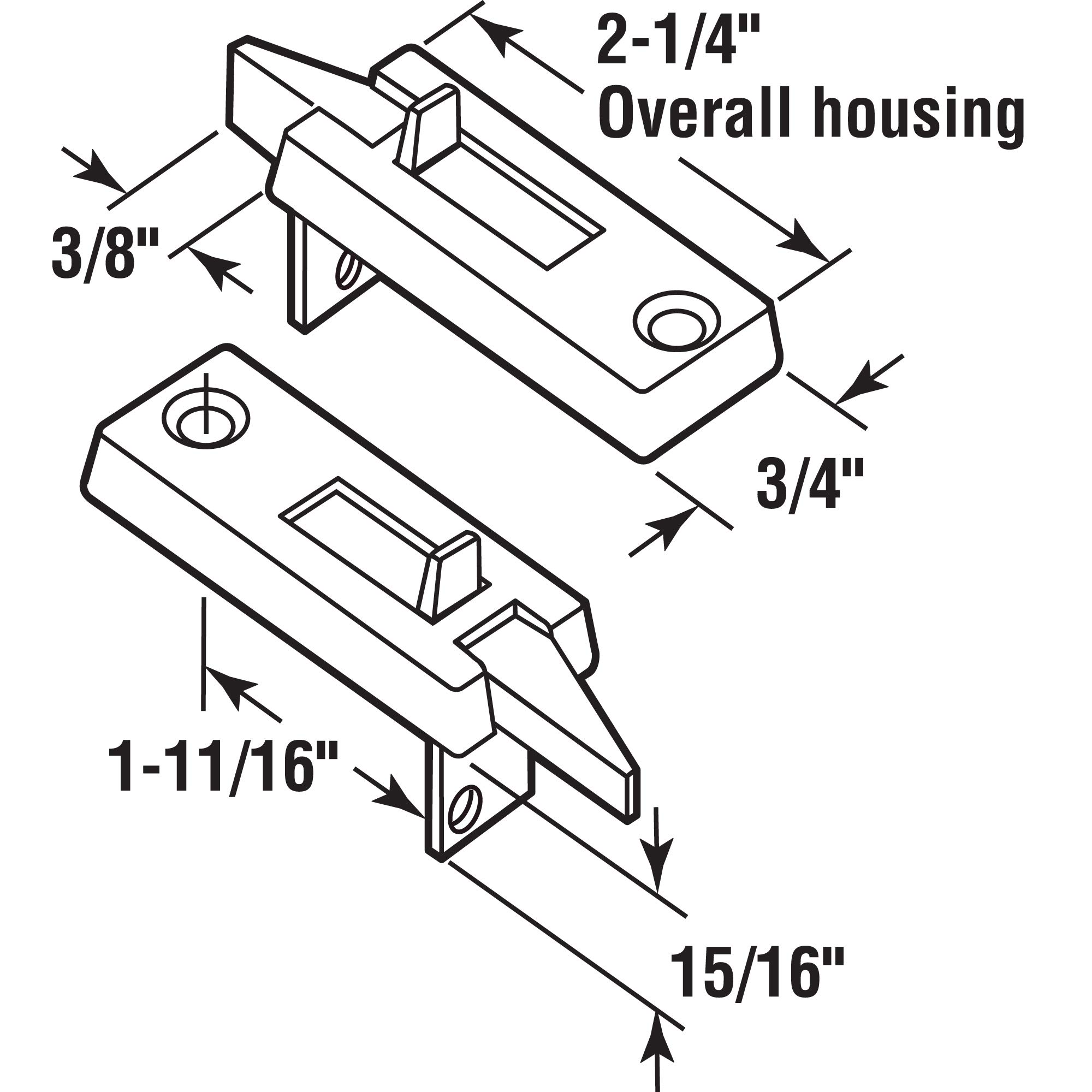 Wrap-around Style Window Latch Prime-Line Spring Loaded Plastic Left ...