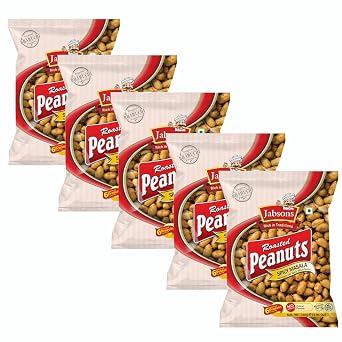 Jabsons - Jumbo Roasted Peanuts, Spicy Masala 5 PACK, 140g x 5