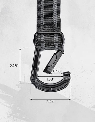 Miniatura 7 de KEMIMOTO Paquete de 2 ganchos para colgar casco, jaula enrollable UTV, se adapta a tubos redondos de 1.5 a 2.0 pulgadas, solución de almacenamiento
