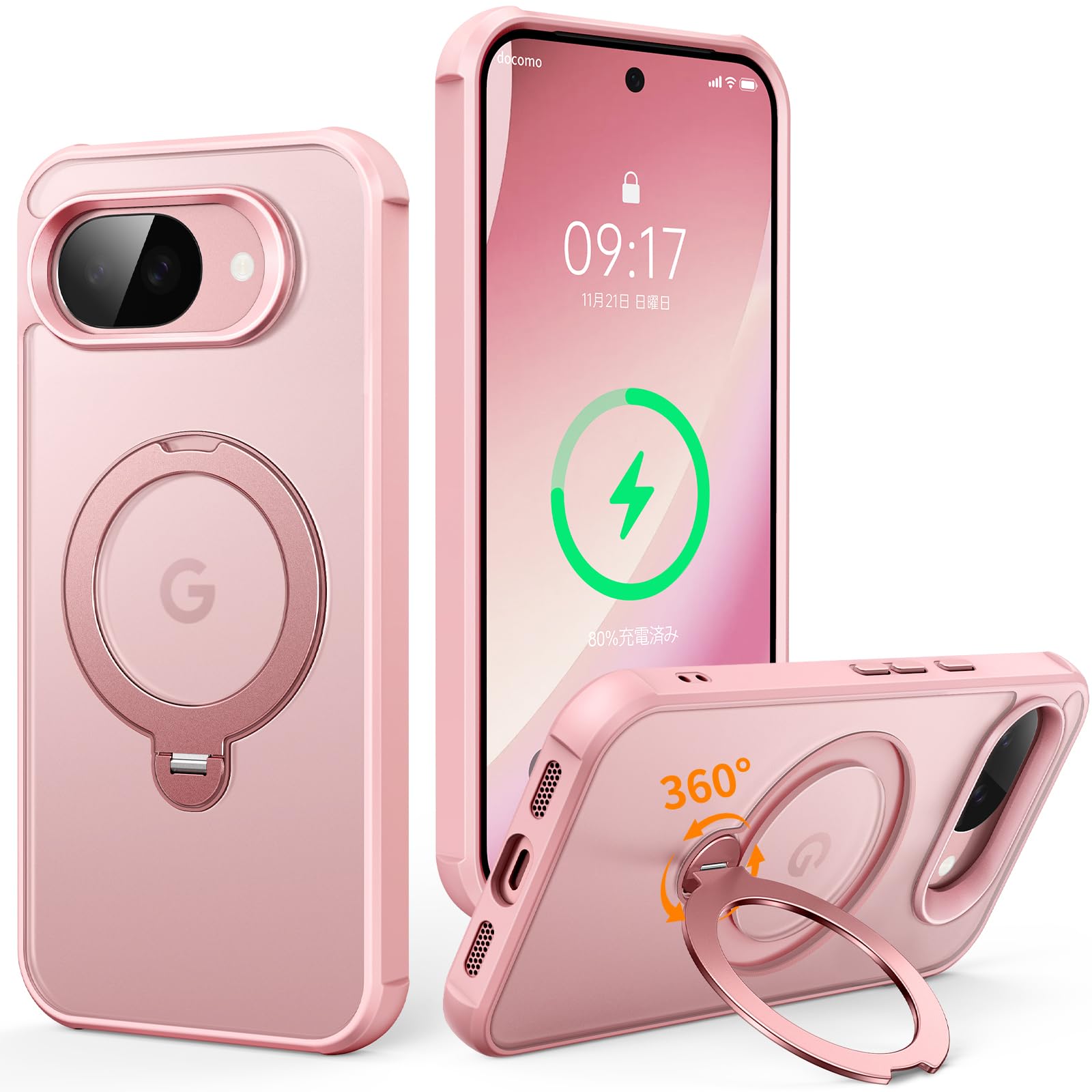 Amazon.co.jp: 【米軍耐衝撃・360°回転スタンド】FONKCASE Google