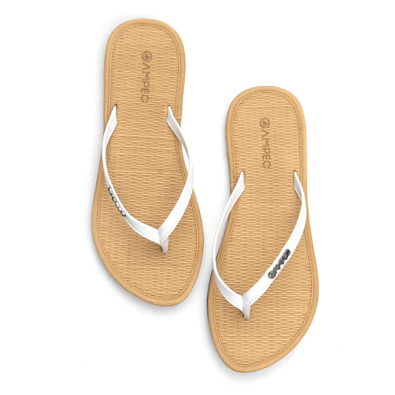 AmpeoWomen's Flip Flops Comfortable Lightweight Summer Beach Quick-Dry Thong Flat Sandals