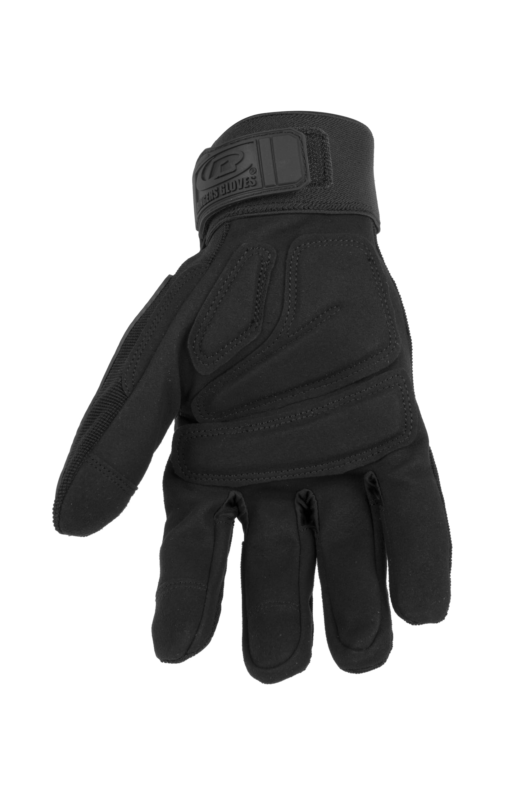 Ansell Ringers R163 Universal-Sicherheitshandschuhe, Extra-robuste schlagfeste Profi-Arbeitshandschuhe, Tastsensible Industrie-Handschuhe, Touchscreen, Männer und Frauen, Schwarz, Größe M (1 Paar)