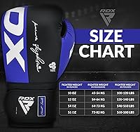 Vista 5 de Guantes de boxeo RDX, guantes de entrenamiento de cuero Maya para Muay Thai, kickboxing, sparring, saco de boxeo, guantes de kickboxing