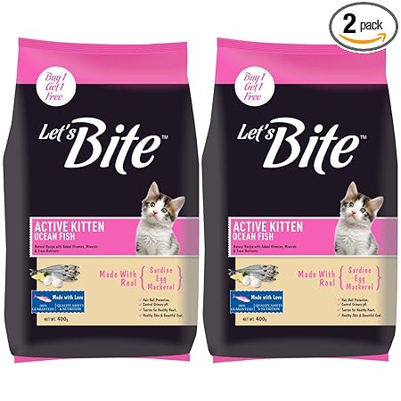 Let's Bite Active Kitten Cat Dry Food, 400 gm (Buy 1 Let's Bite Active Kitten Cat Dry Food, 400 gm (Buy 1